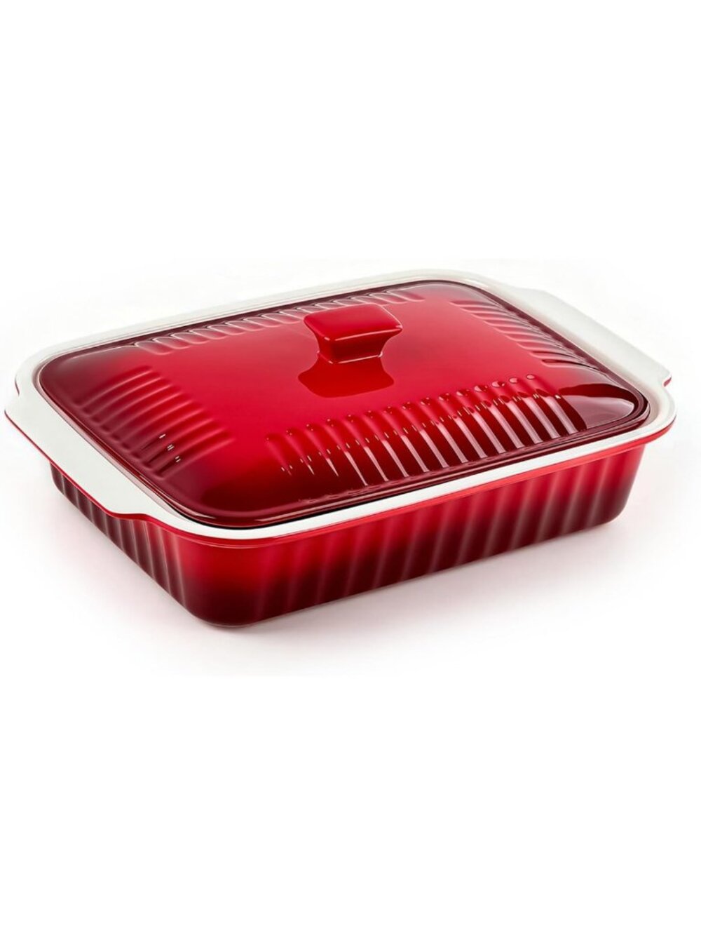 Spacious 5.5 Quart Baking Dish with Lid - Perfect for Casseroles & Roasting